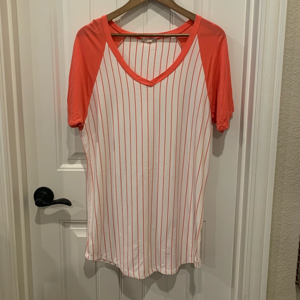 Boutique oversized baseball tee